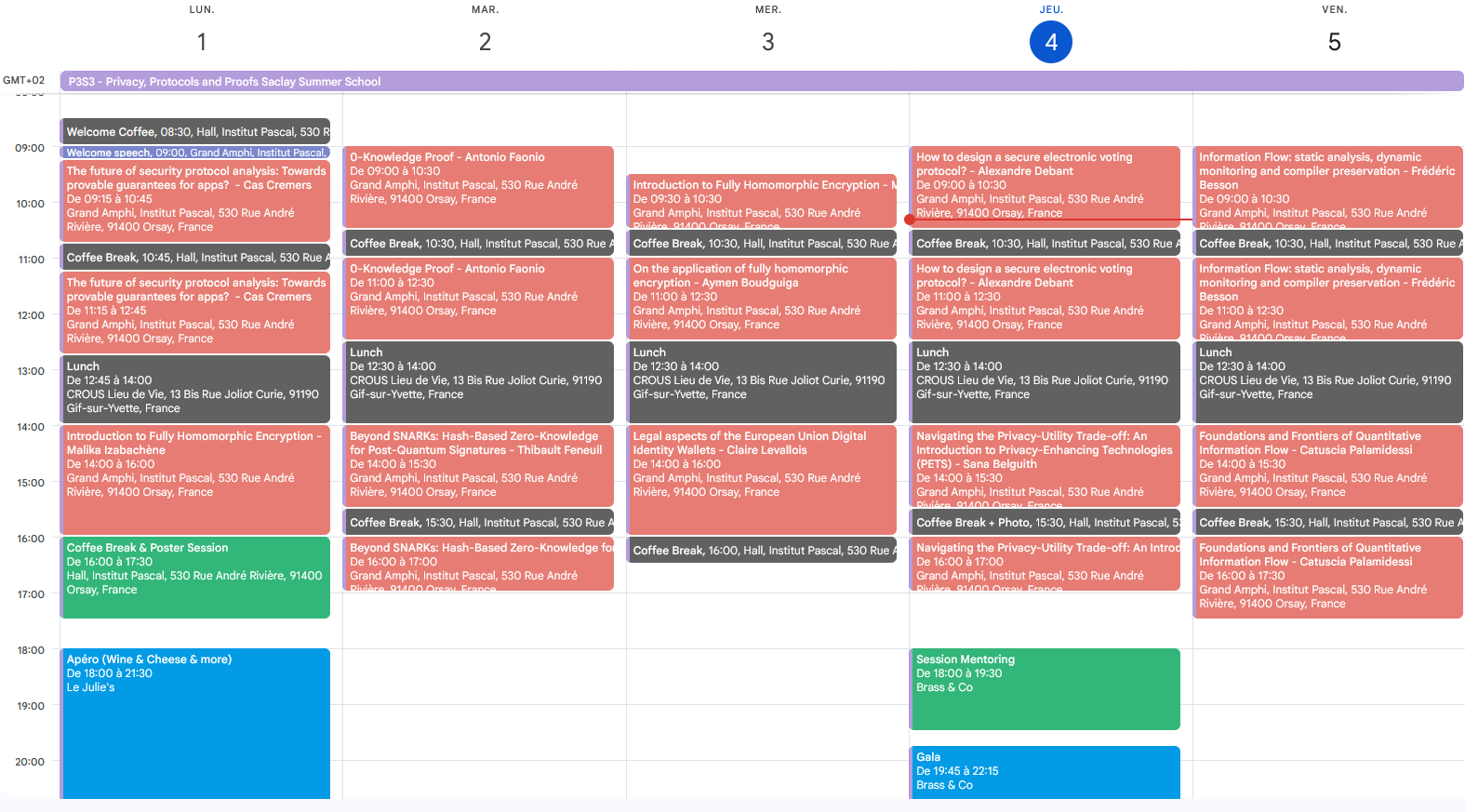 Schedule alt text